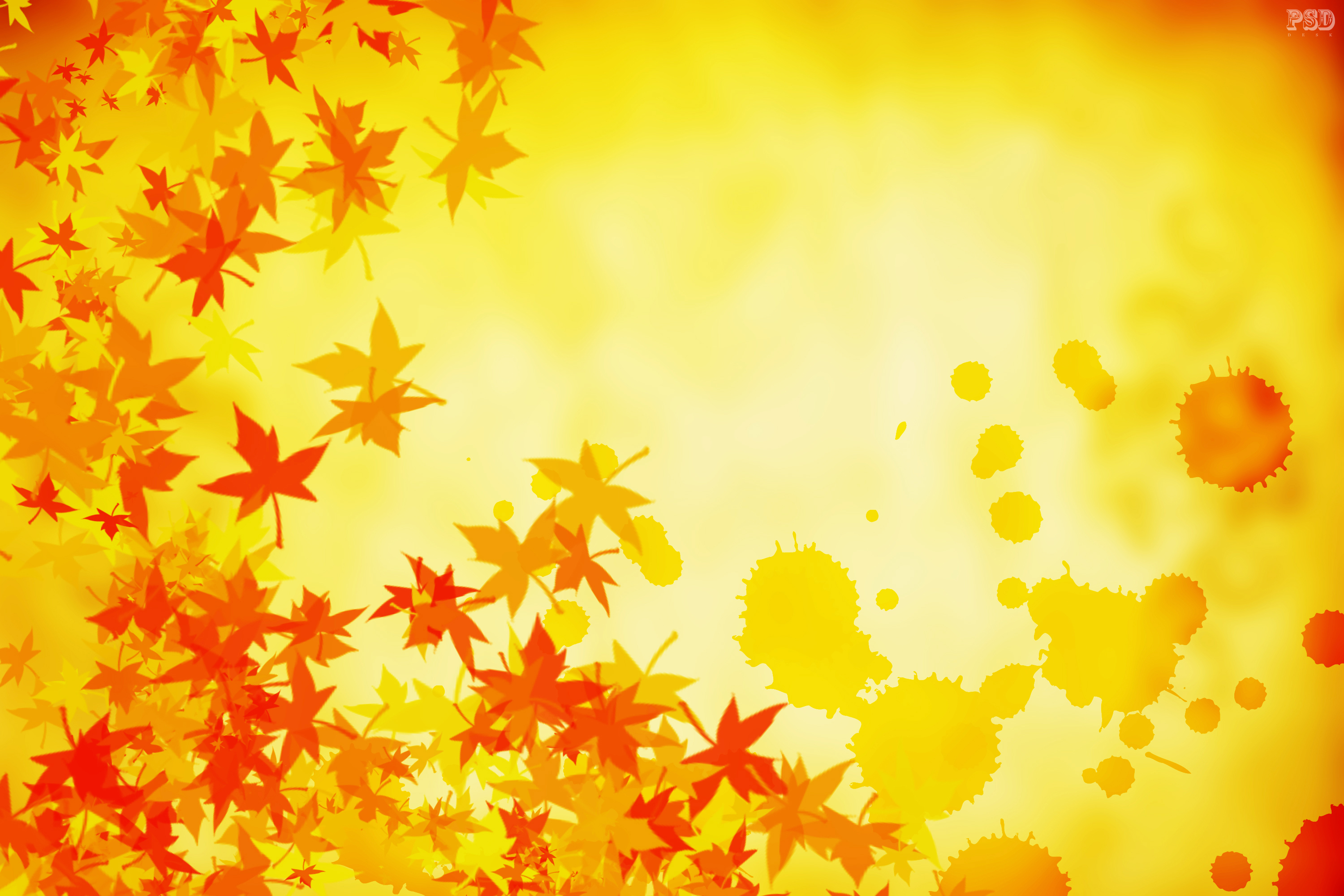 Yellow Autumn Background Psddesk