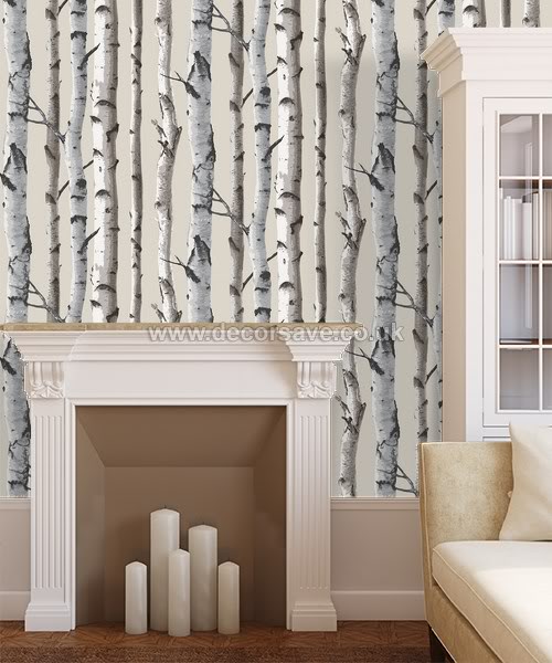  Distinctive Birch Tree Wallpaper FD31051 Feature Wall Cream Natural 500x600