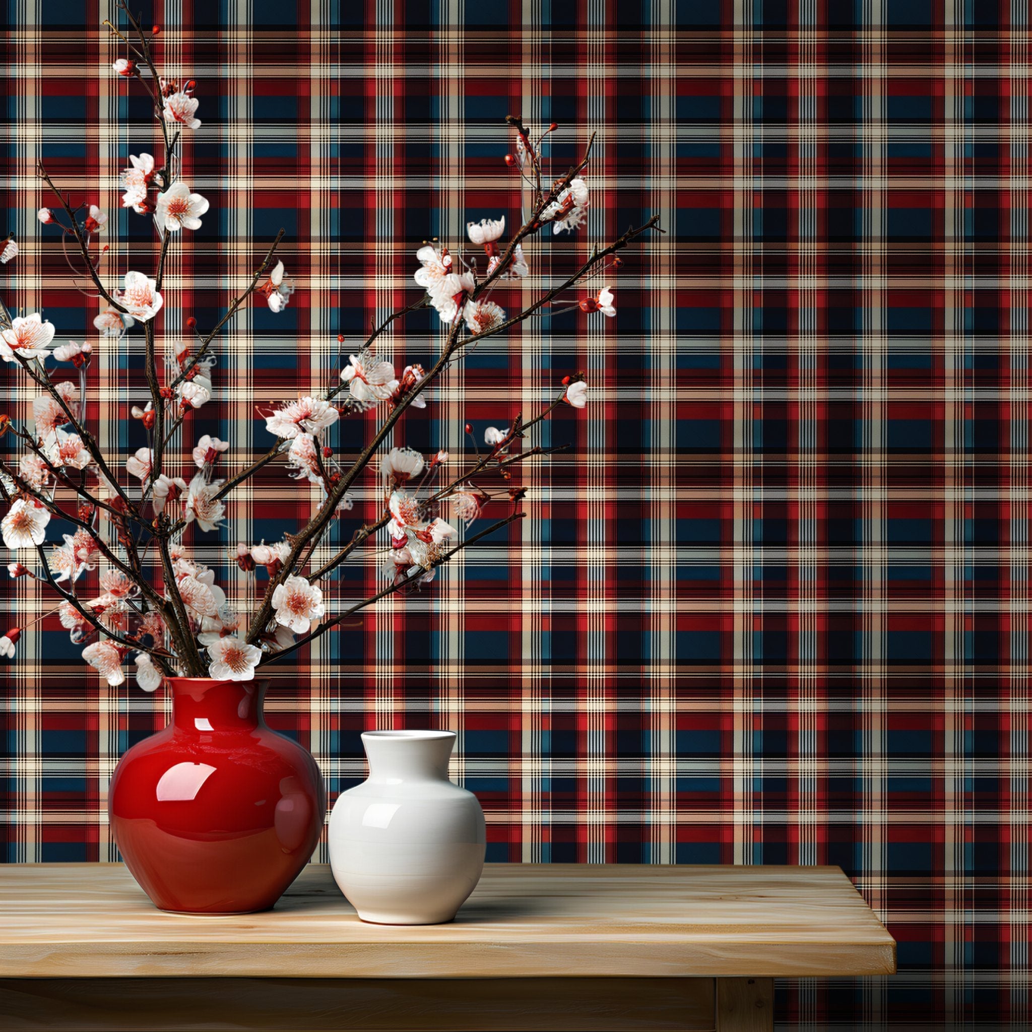 Highland Plaid Wallpaper Painted Paper