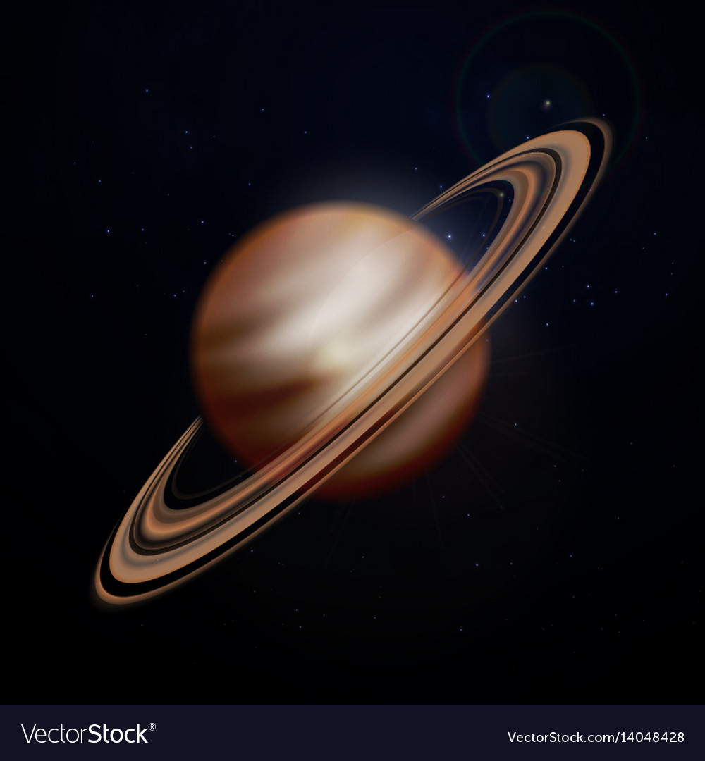 Pla Saturn Background Royalty Vector Image