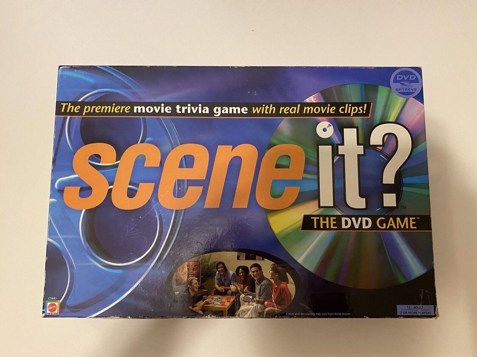 Used Scene It The DVD Game Mattel Board Movie Trivia Game Family
