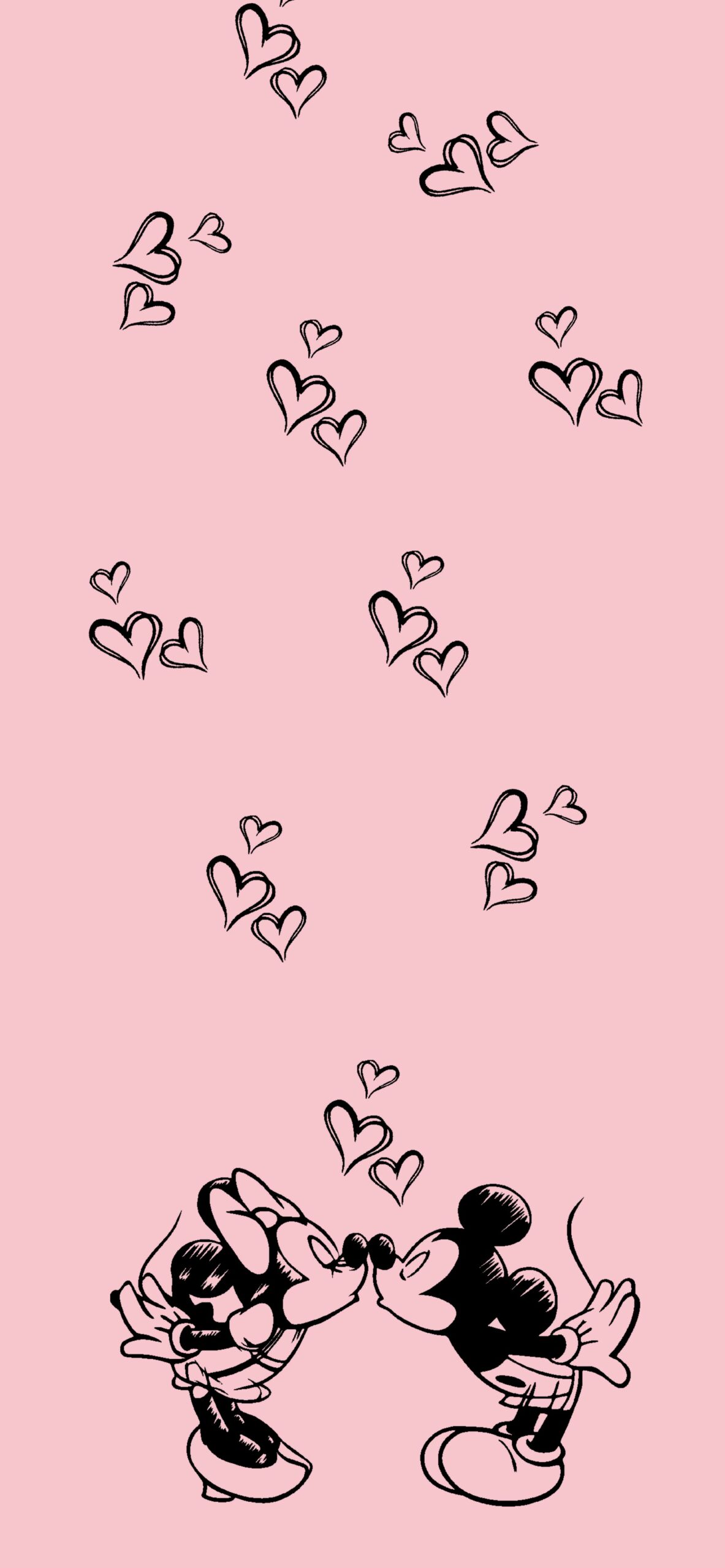Mickey Minnie Mouse Pink Wallpaper