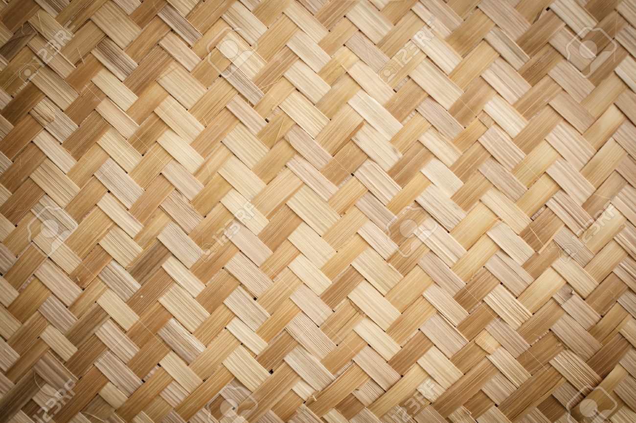 Native Thai Style Bamboo Pattern Background Stock Photo Picture