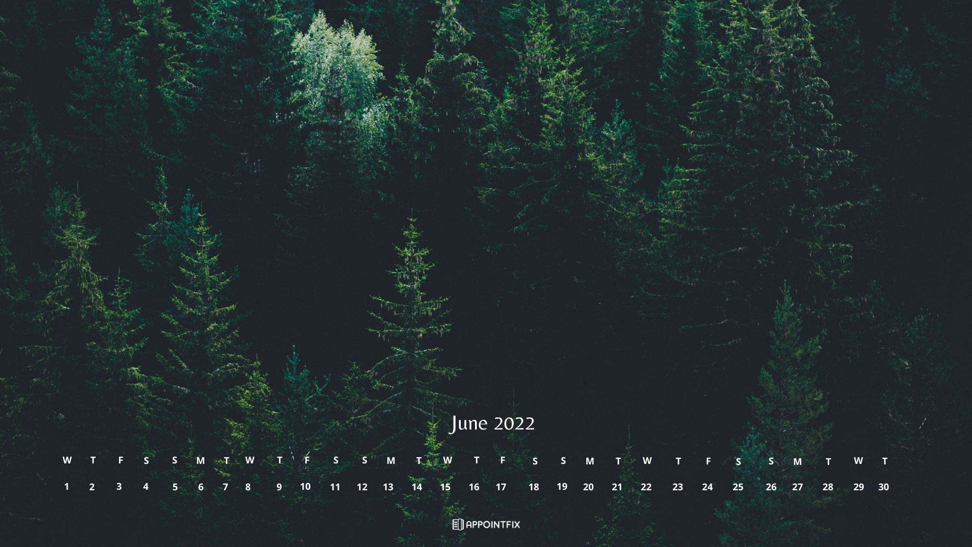 Free June 2022 Calendar Wallpapers Desktop Mobile 1920x1080