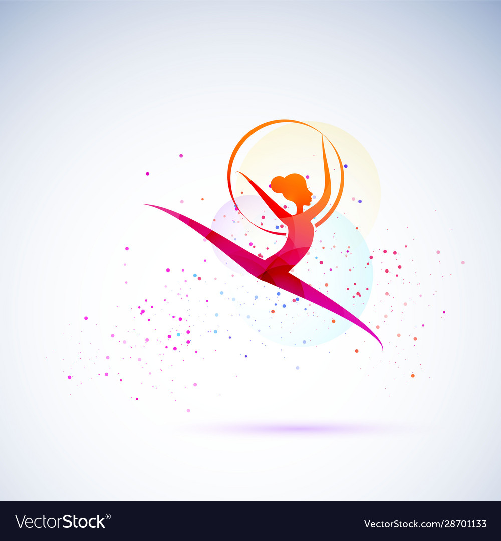 Gymnast Girls Force Abstract Background For Banner