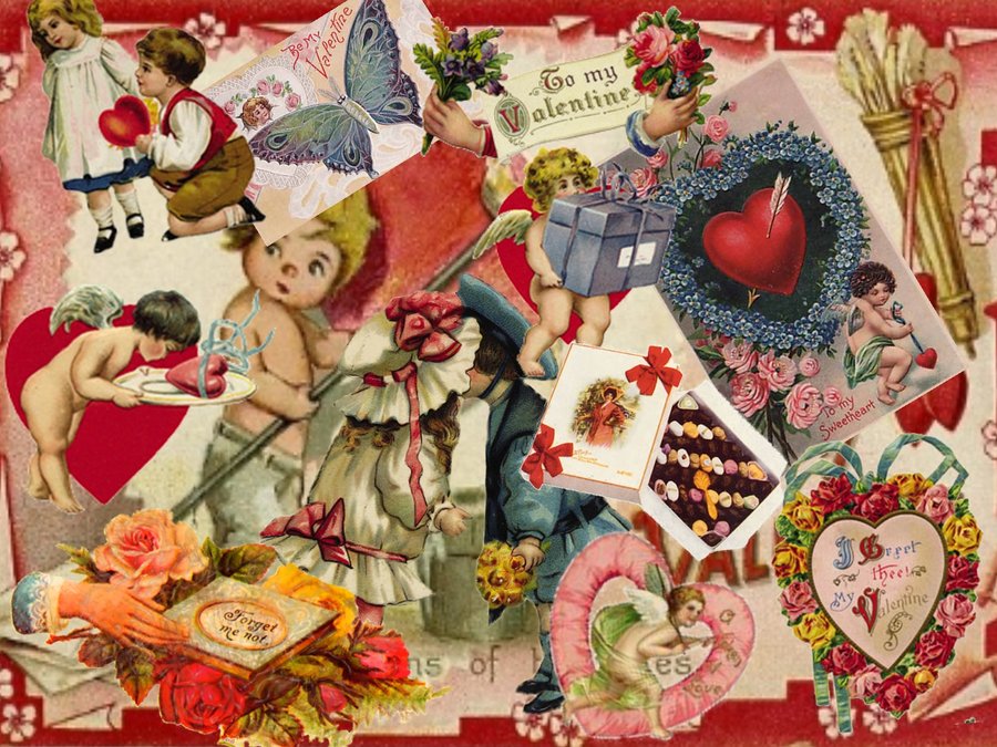 Đẹp và tuyệt vời Vintage Valentine background cho tháng tình nhân