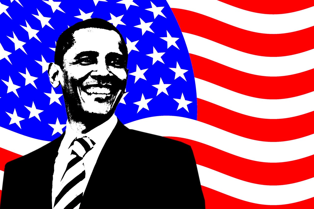 Barack Obama American Flag Background HD Wallpaper