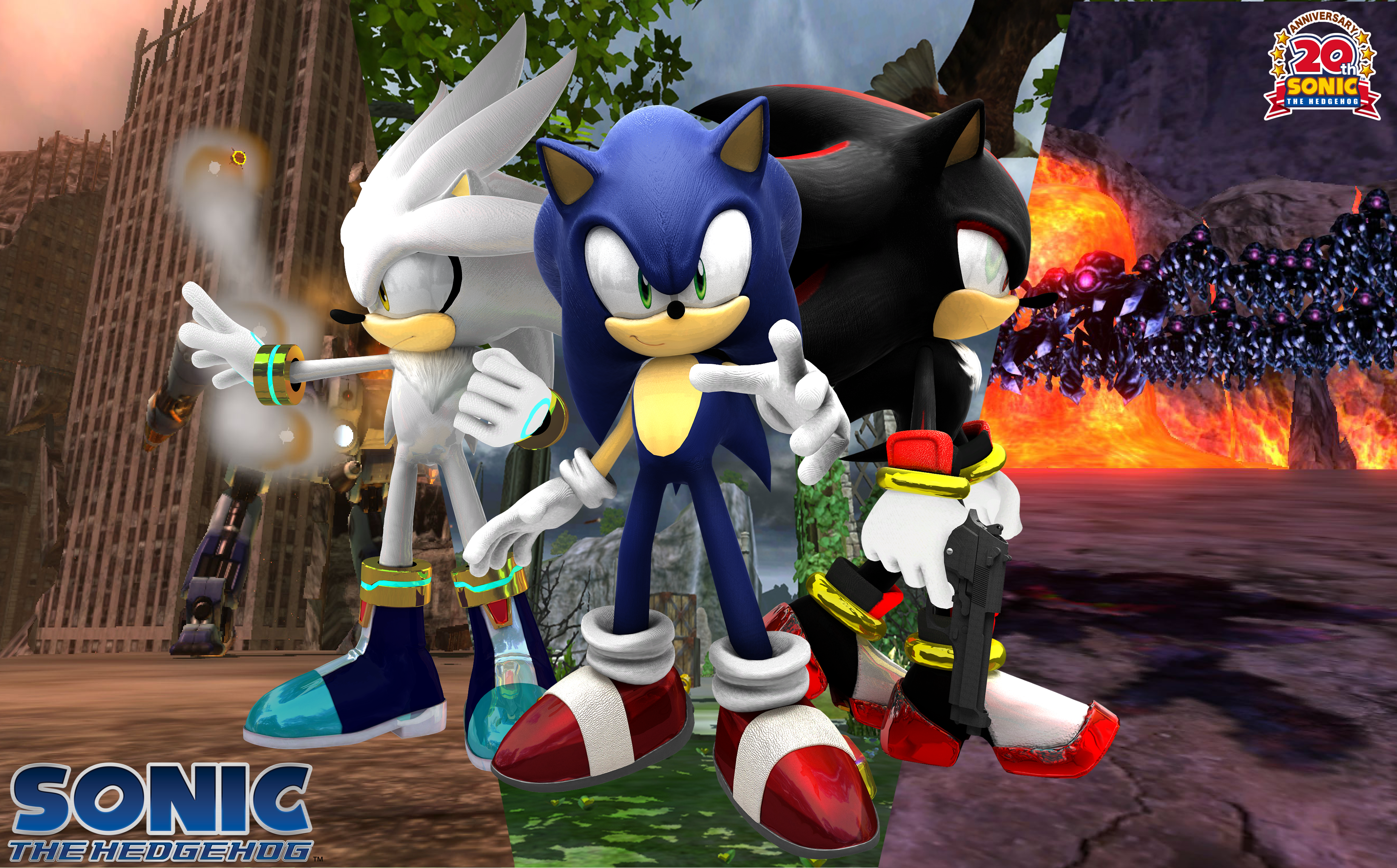 Sonic Shadow and Silver images pastpresent and future wallpaper