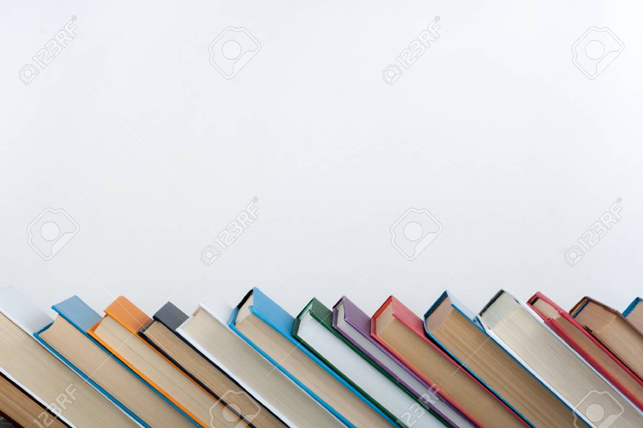 Stack Of Colorful Books Education Background Back To School