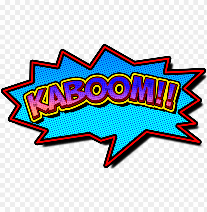Ic Book Themed Speech Bubbles Kaboom Png Image