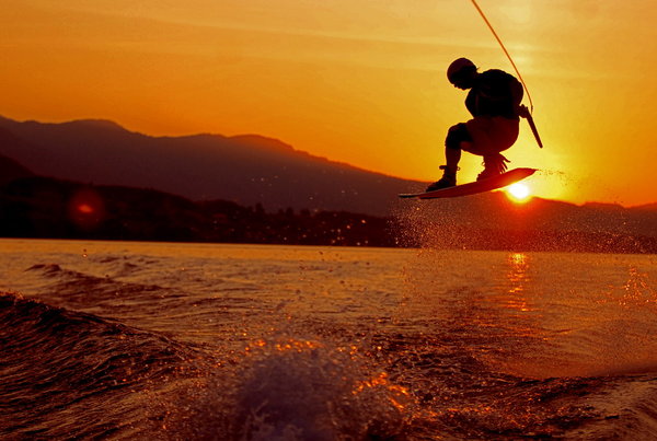 Sunset Wakeboarding By Saeny