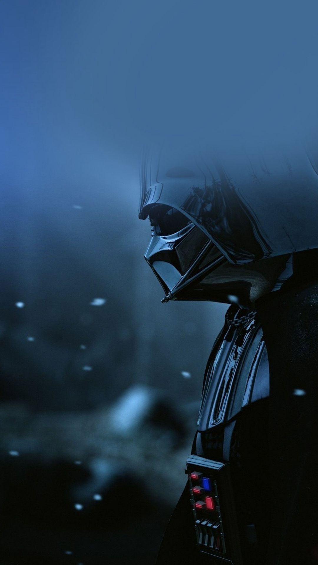 Starwars Darth Vader Art Film Blue iPhone Wallpaper