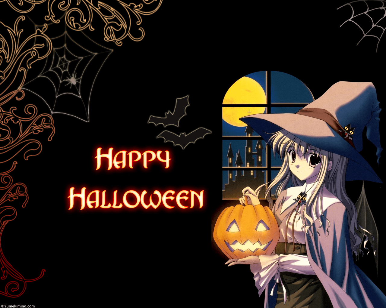 Blue haired anime Halloween white background simple background long  hair HD wallpaper  Wallpaper Flare