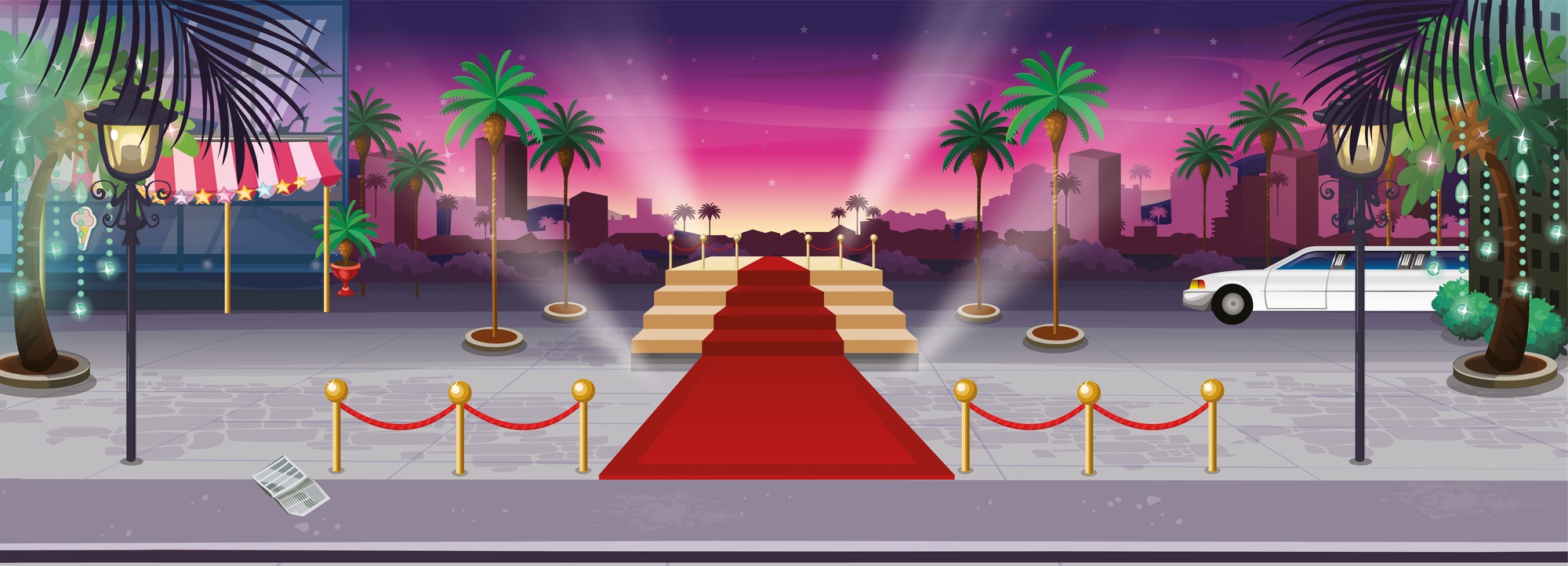 The Red Carpet Landscape Wall Mural Wallsauce