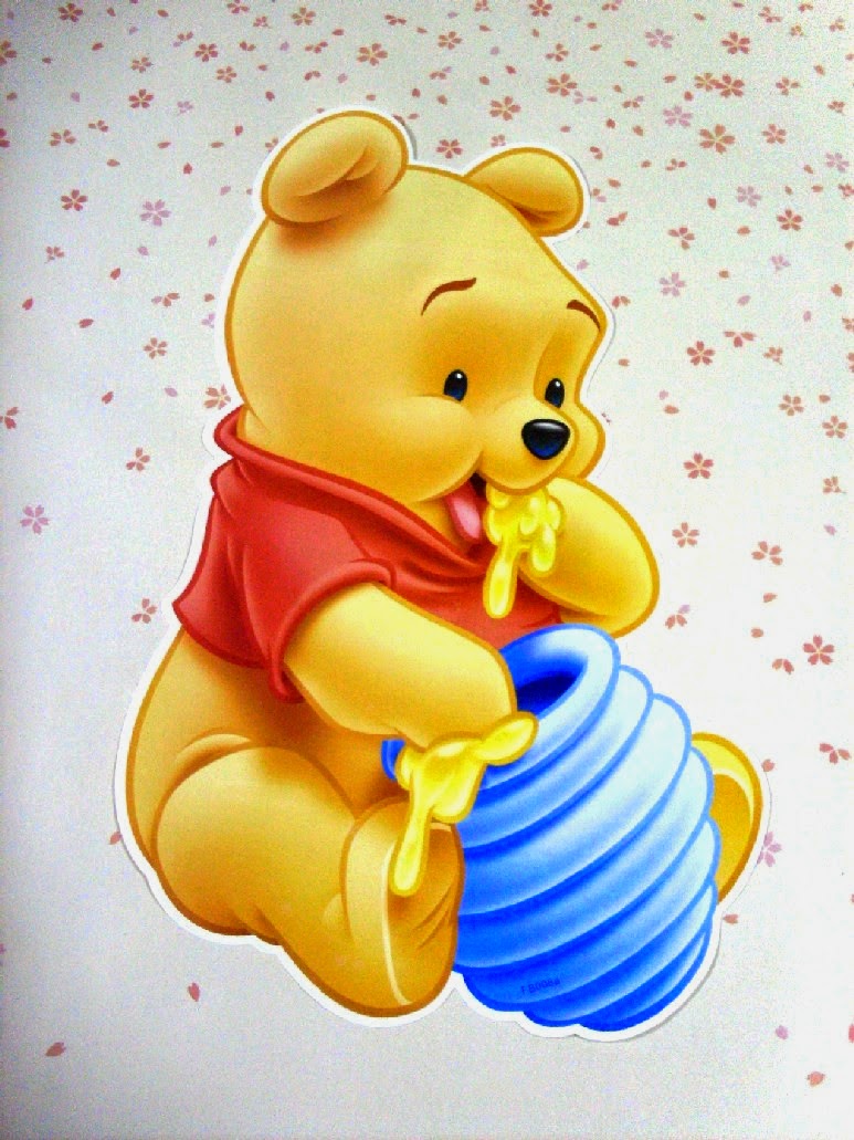 Pooh Bear With Honey Wallpaper