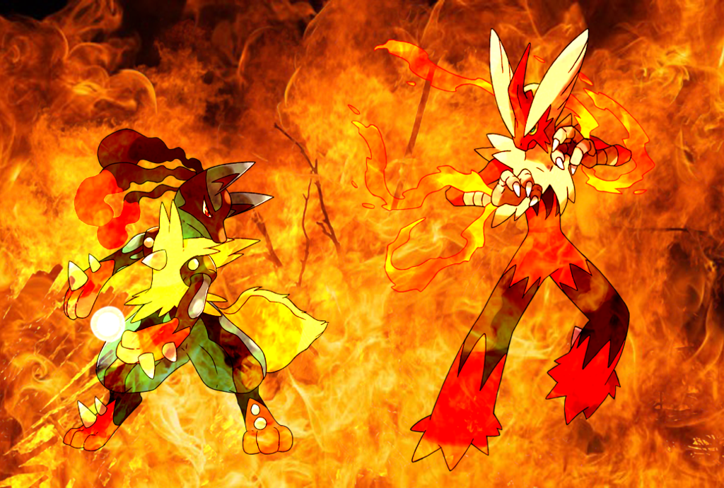 Mega Evolutions Lucario And Blaziken By Mrdexterproduction On