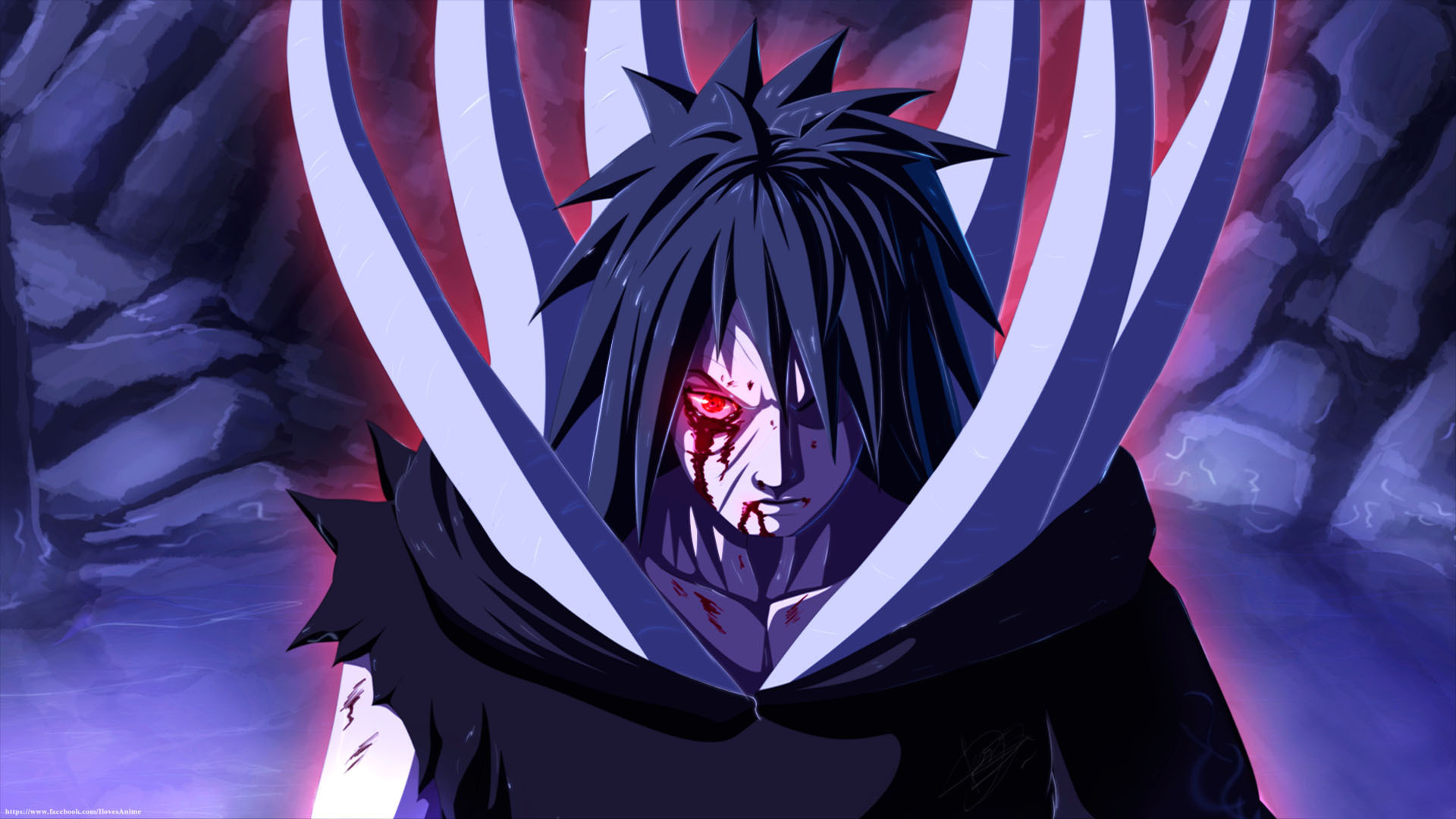 Akatsuki Naruto Guy Art Blood Uchiha Obito Anime Wallpaper Background