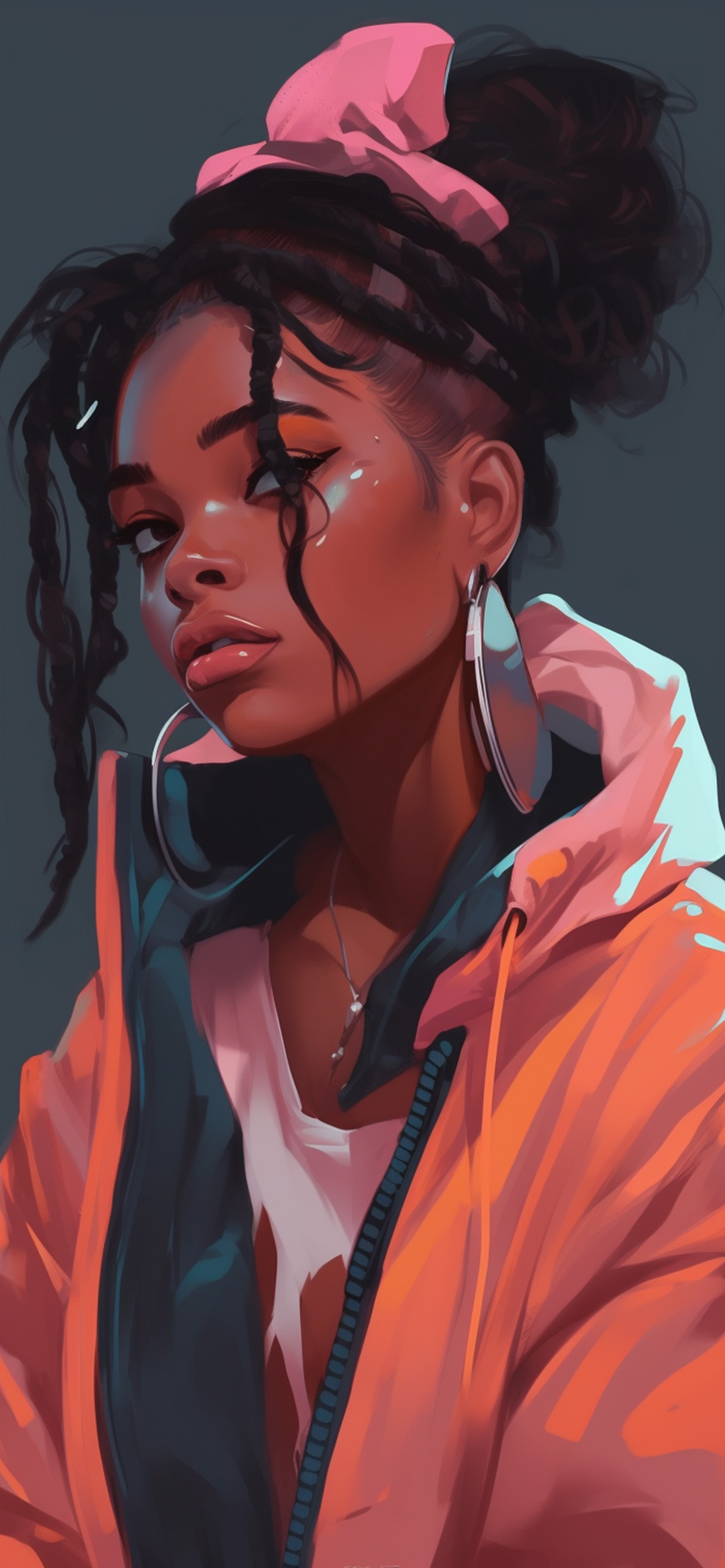 Baddie Girl Grey Wallpaper