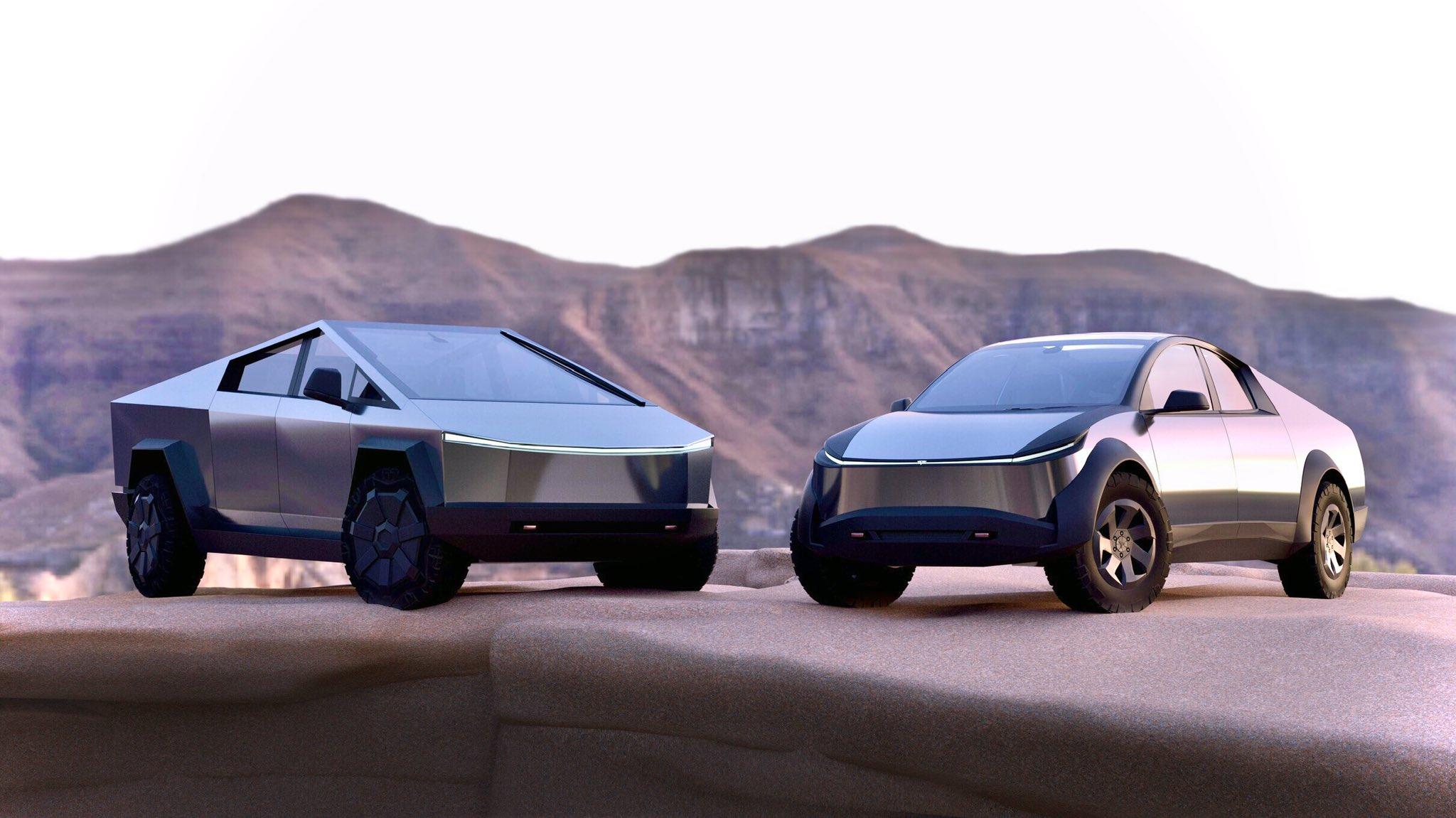 Tesla Cybertruck Mini Rendered On Model Y Platform And It Kinda