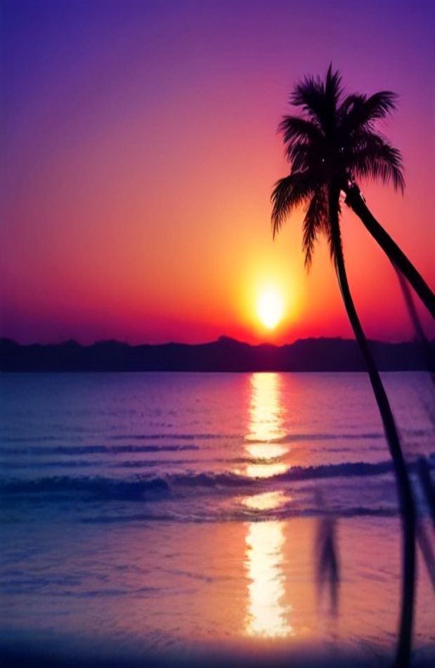 Palm Tree Sunset Wallpaper