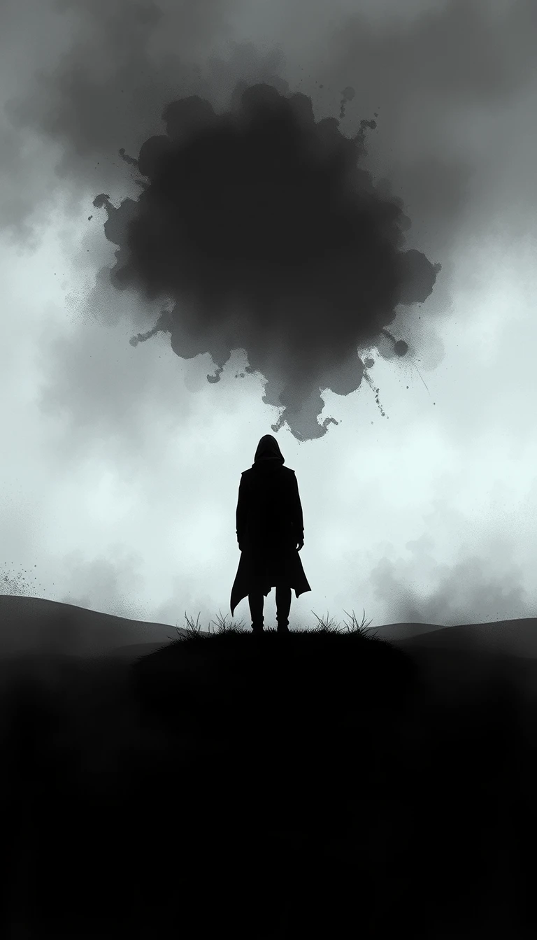 Sad Black And White Wallpaper