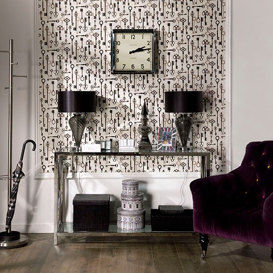 Table And Feature Wallpaper Hallway Decorating Housetohome Co Uk