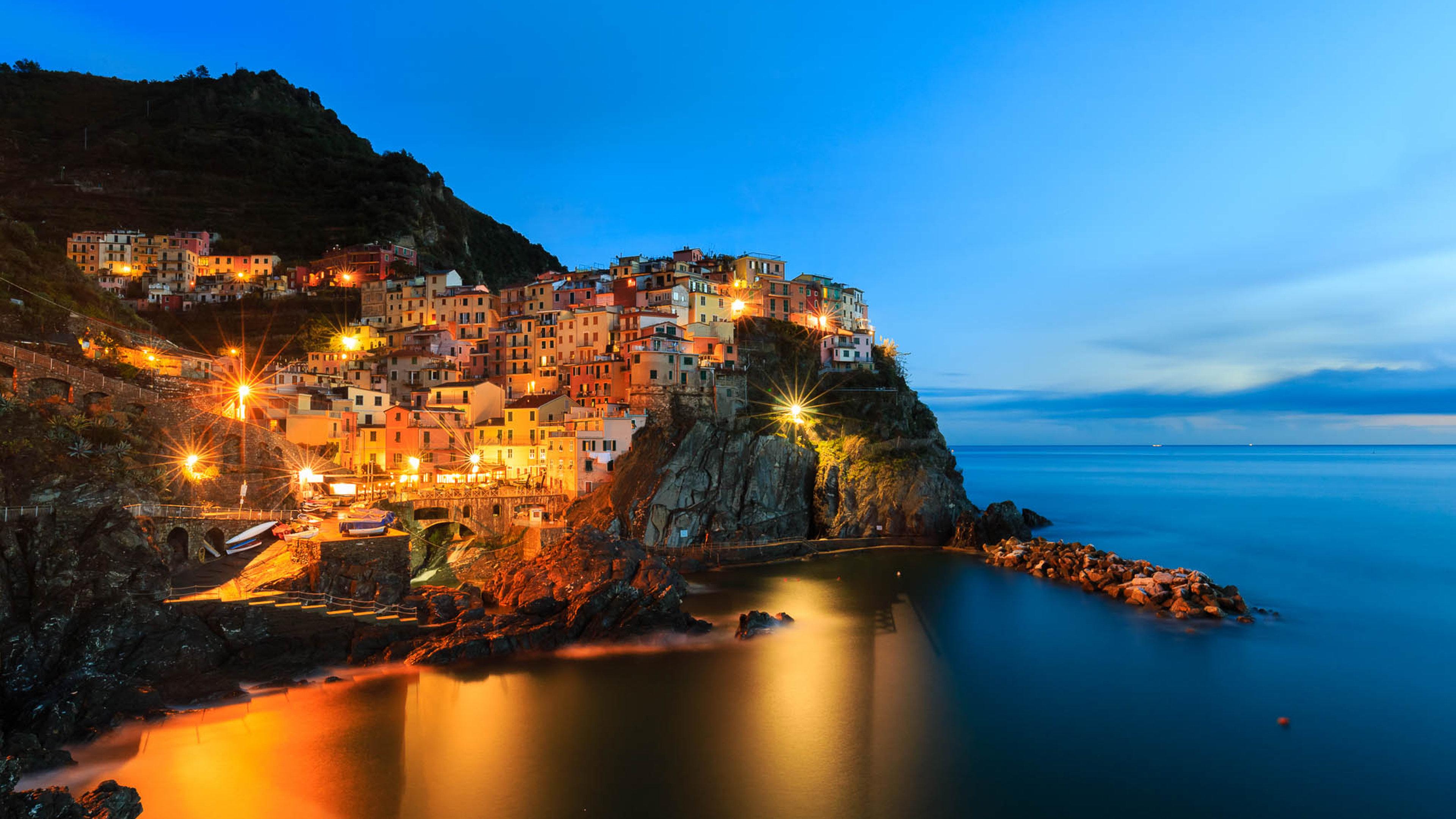 Manarola Night 4k Wallpaper