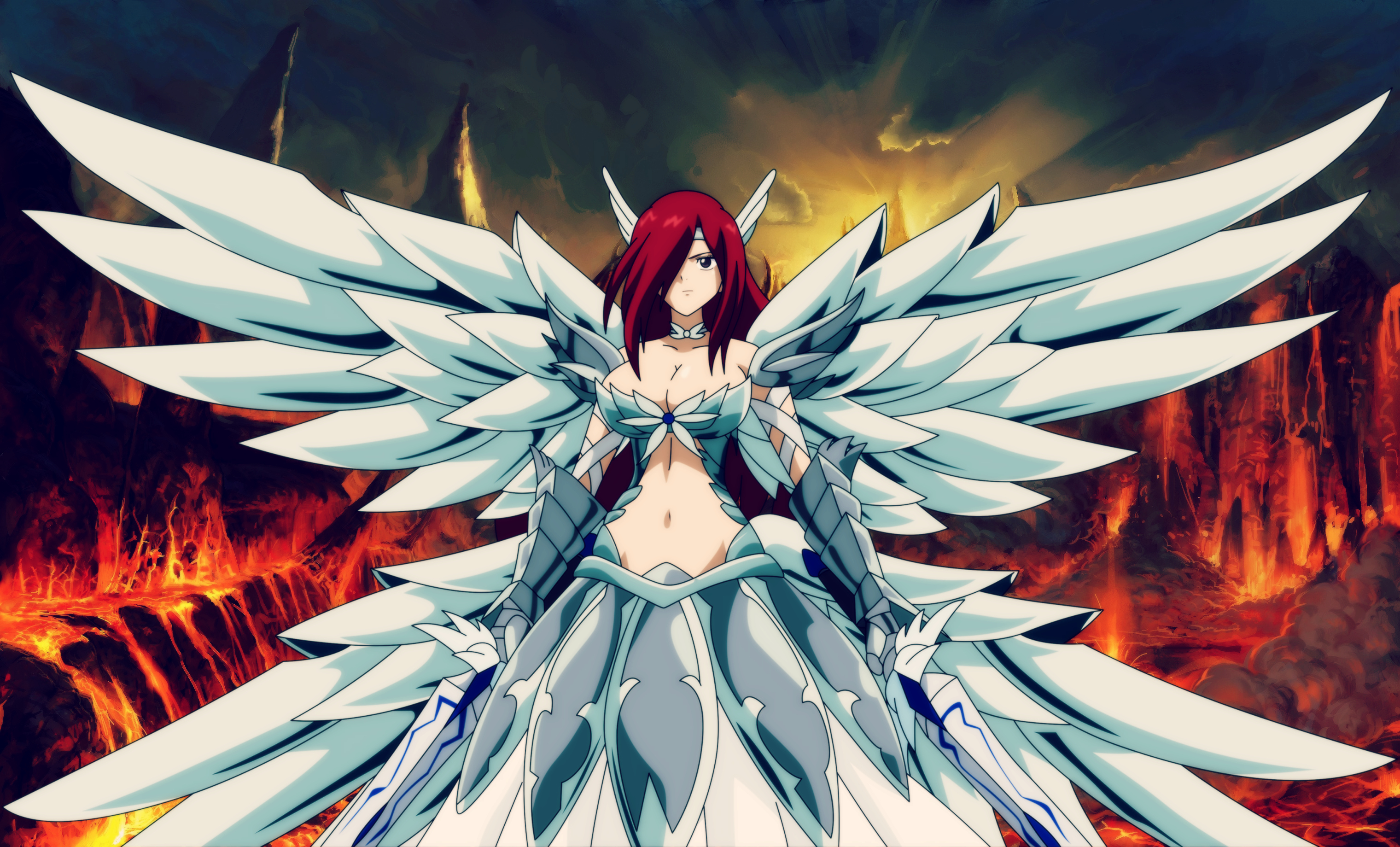 Erza Scarlet Fight til the hell Computer Wallpapers