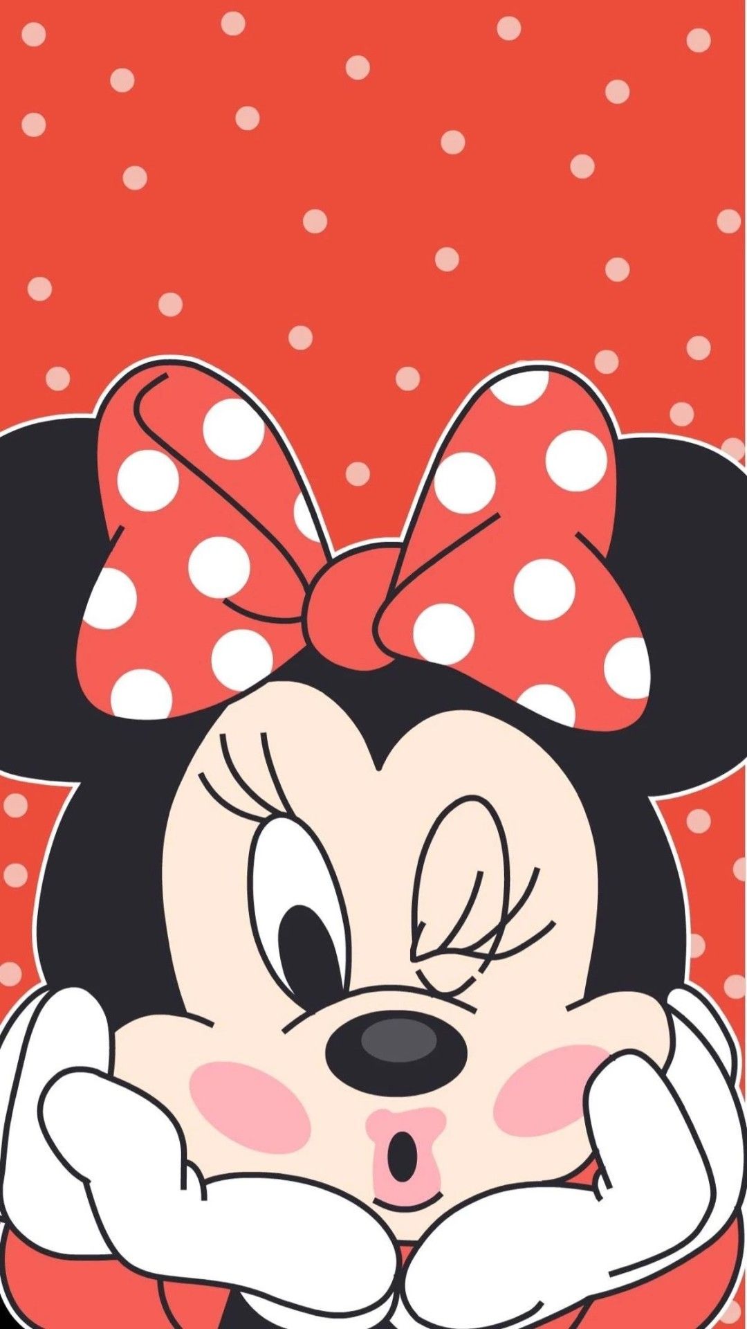 Cute Minnie Wall Mickey Mouse Wallpaper