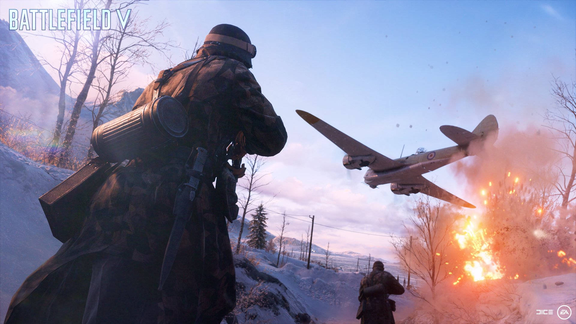 Battlefield Airstrike In Snow Wallpaper