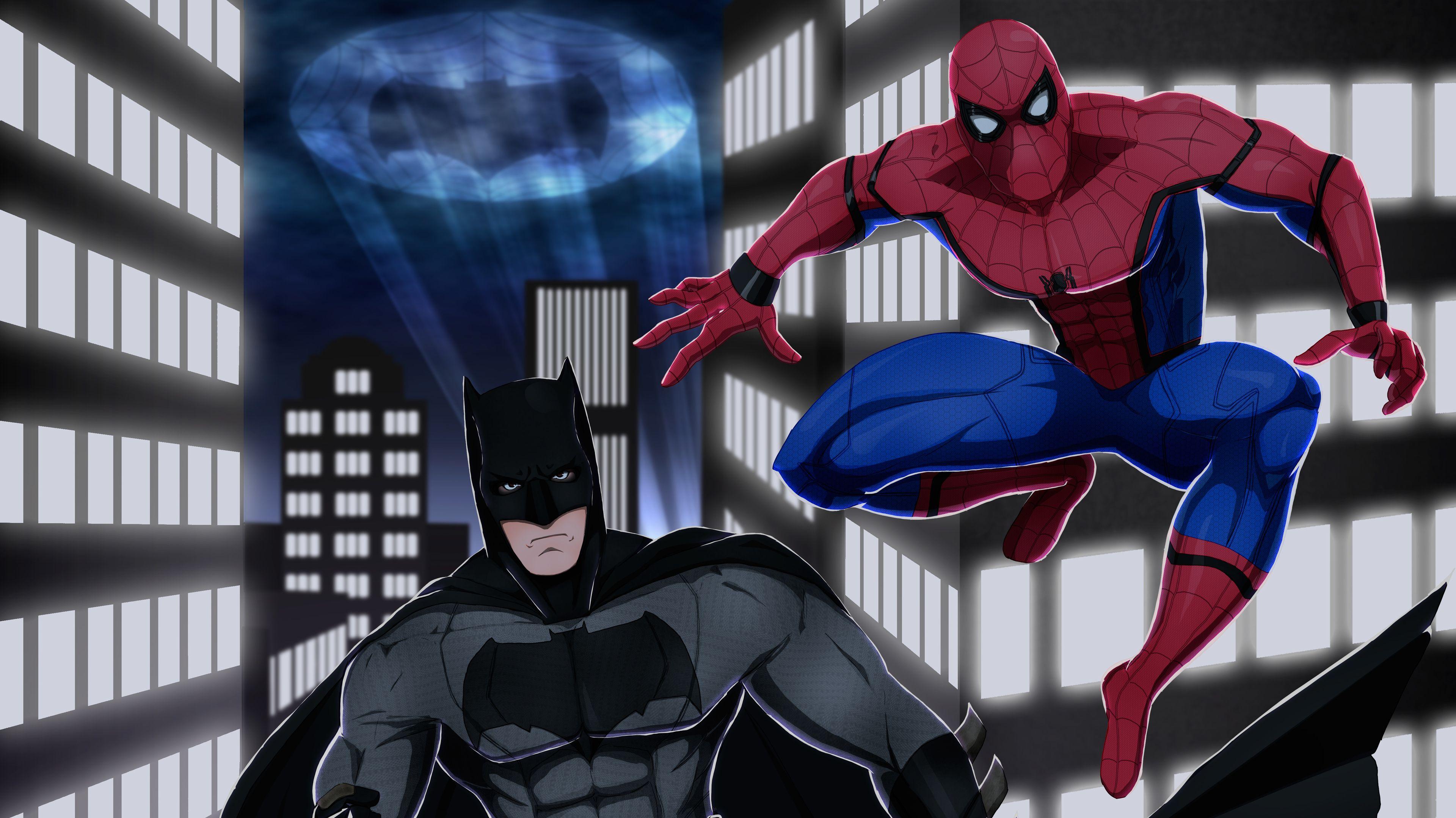 Protectors Of The City 4k Wallpaper Superhero Spiderman