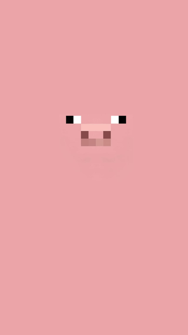 Minecraft Pig iPhone Wallpaper
