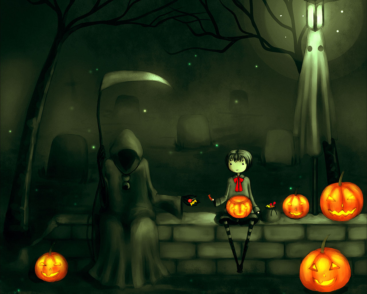Free Scary Halloween Backgrounds Wallpaper Collection 2014 1280x1024