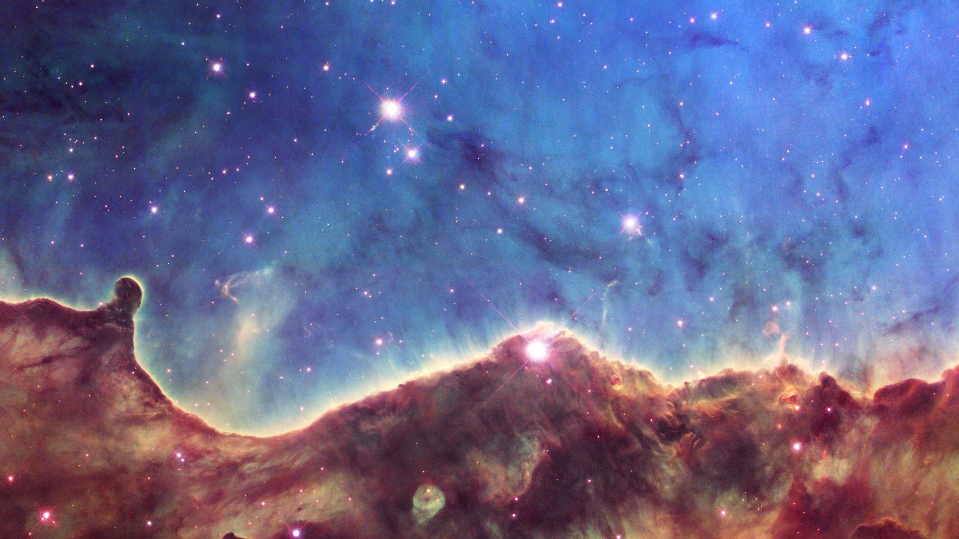 Hubble cosmic cliffs at 1920x1080