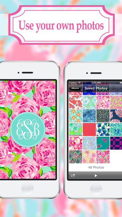 Monogram Wallpaper Background Maker HD Diy With Glitter Themes