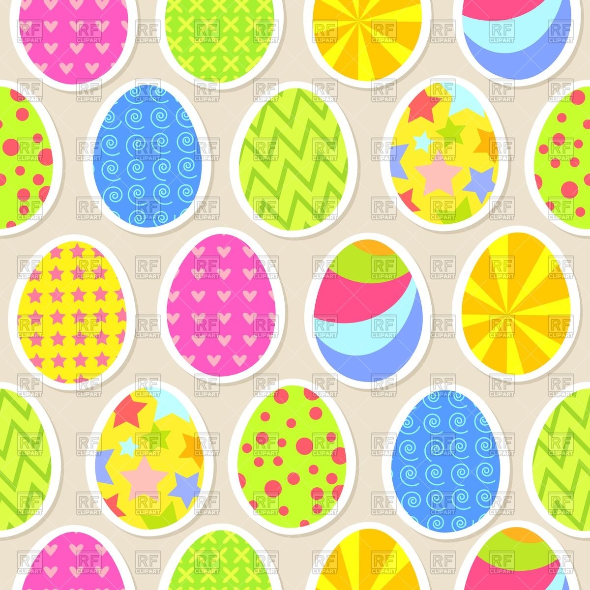 Colorful Easter Egg Seamless Wallpaper Vector Image Of Background