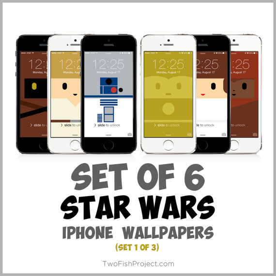 Star Wars iPhone Wallpaper Set Of R2 D2 C 3po Luke Skywalker