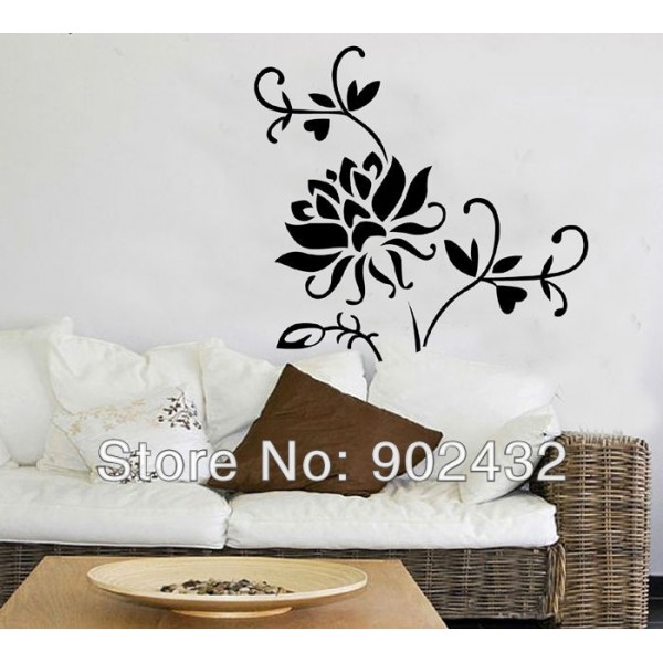 Removable Wall Sticker Flower Home Decoration Giant Wall Decals JM7040 600x600