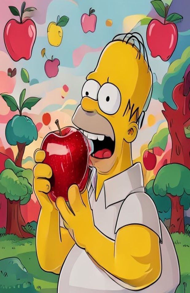 Homer Simpson Apple Wallpaper