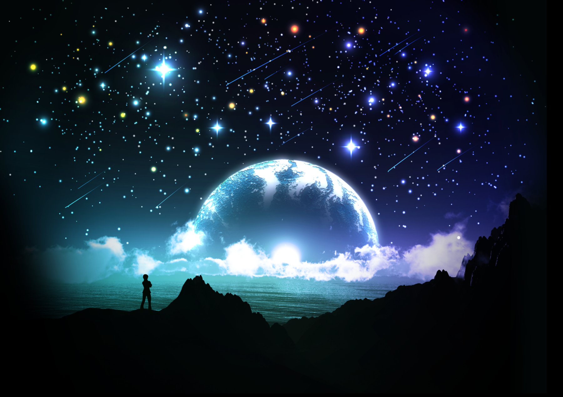Beautiful Night Sky With Stars Wallpaper 5 5 1 votes