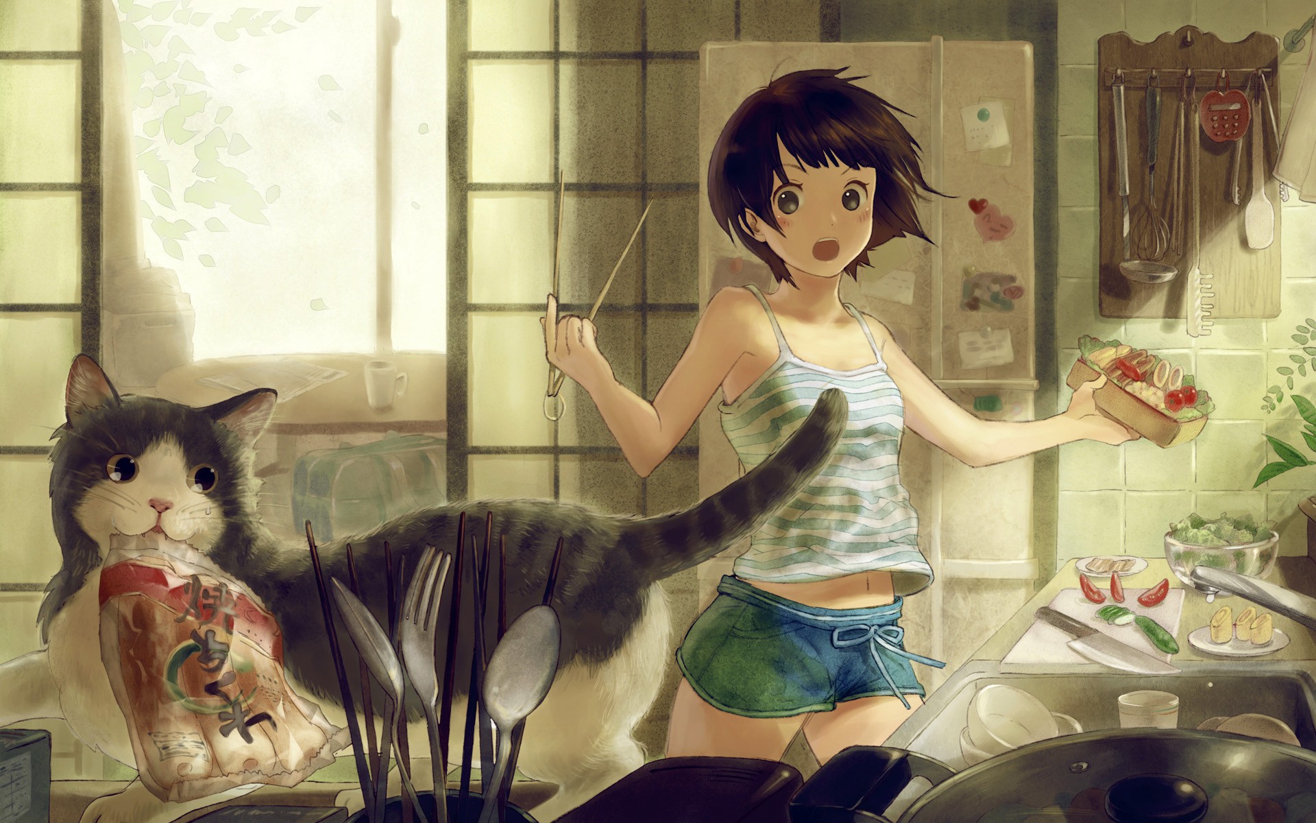 Cute Kitchen  Other  Anime Background Wallpapers on Desktop Nexus Image  2152253