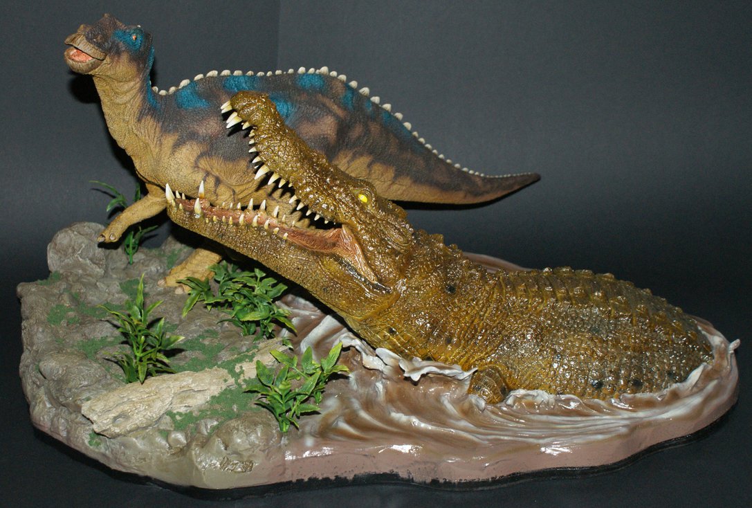 Kritosaurus Vs Deinosuchus By Sajomi