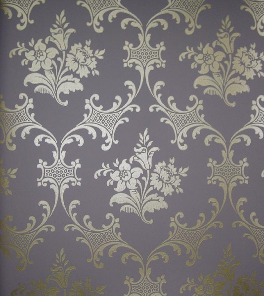 Orchid And Filigree Design Mauve Wallpaper Ladies Slipper