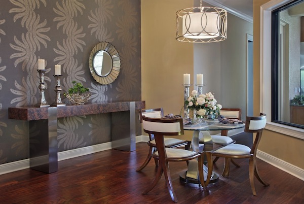 Dining Room Wallpaper Choosing The Ideal Accent Wall Color For Your