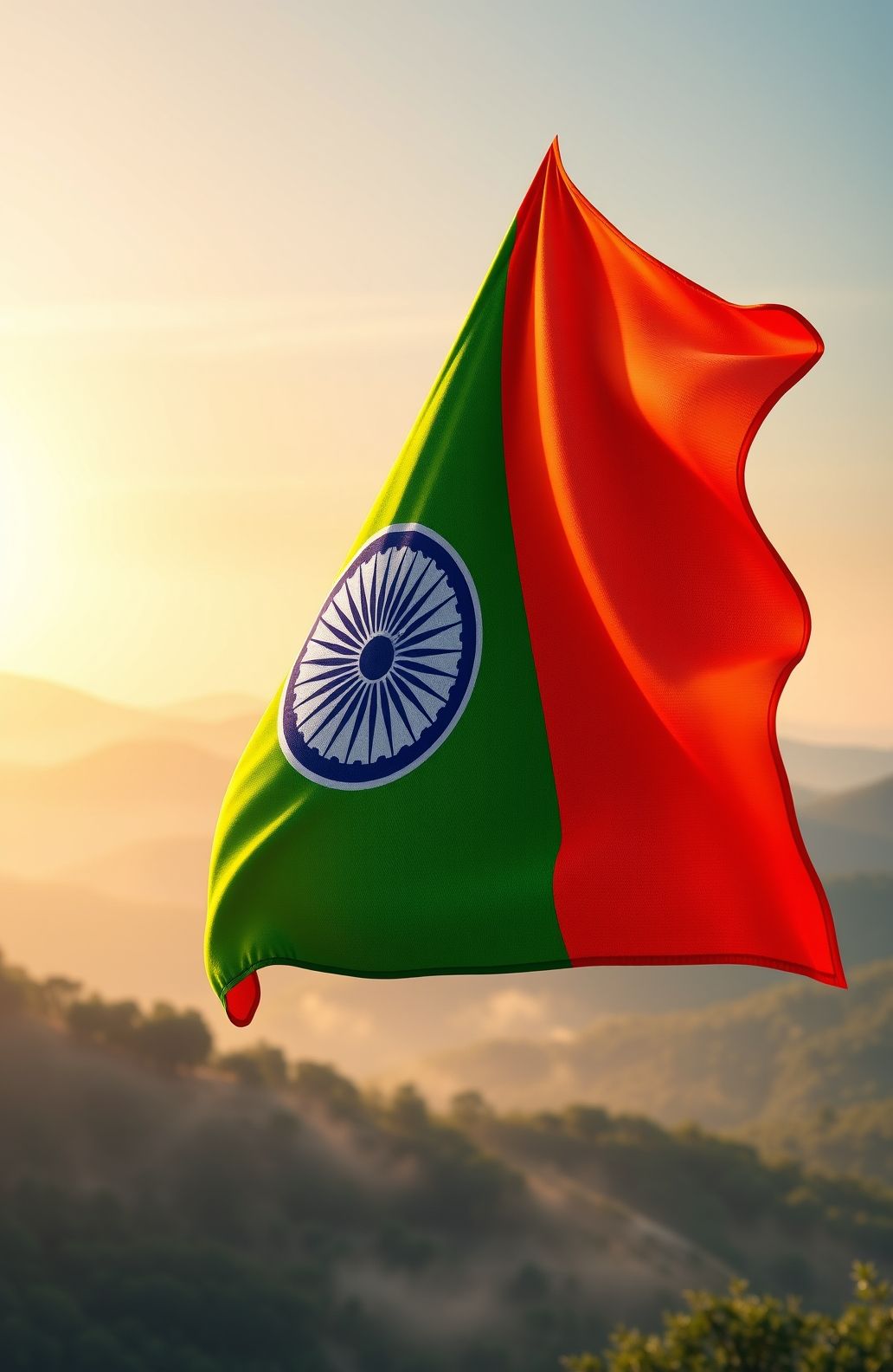 Indian National Flag Wallpaper 3d