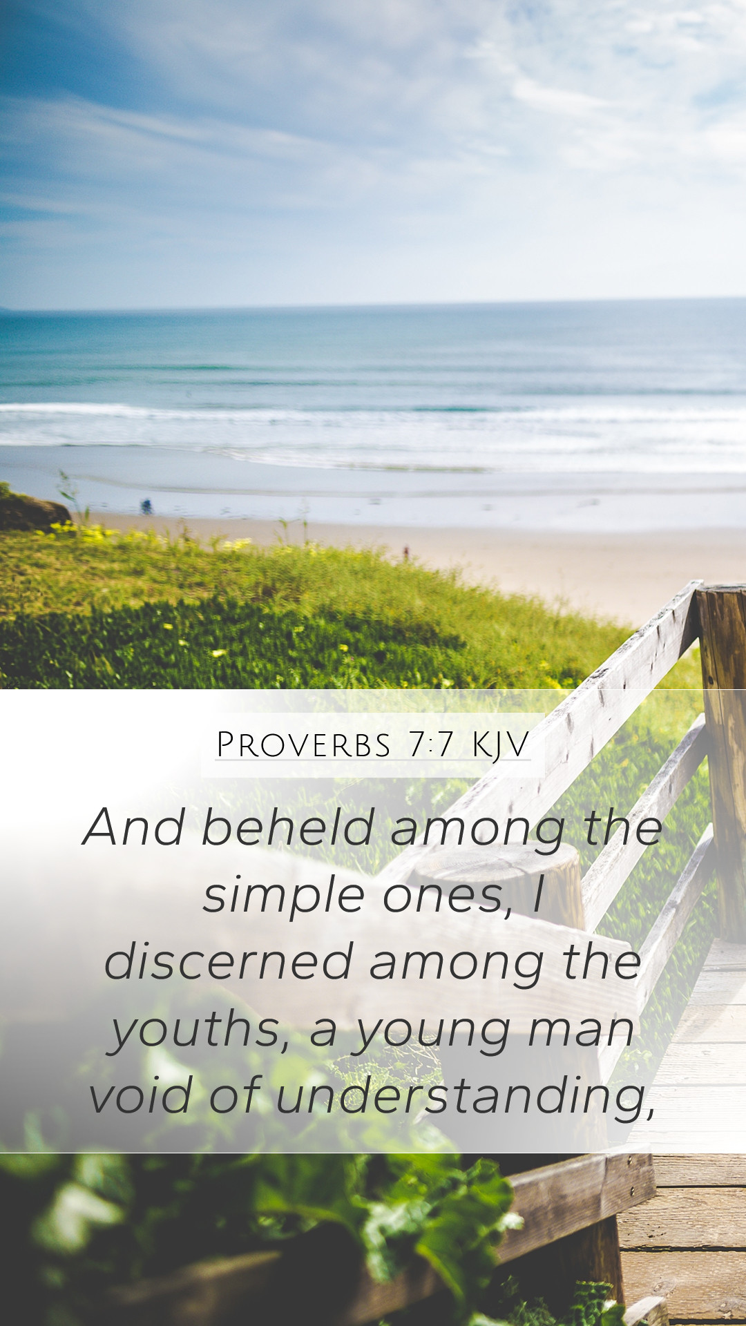 Proverbs 77 KJV Mobile Phone Wallpaper   And beheld among the