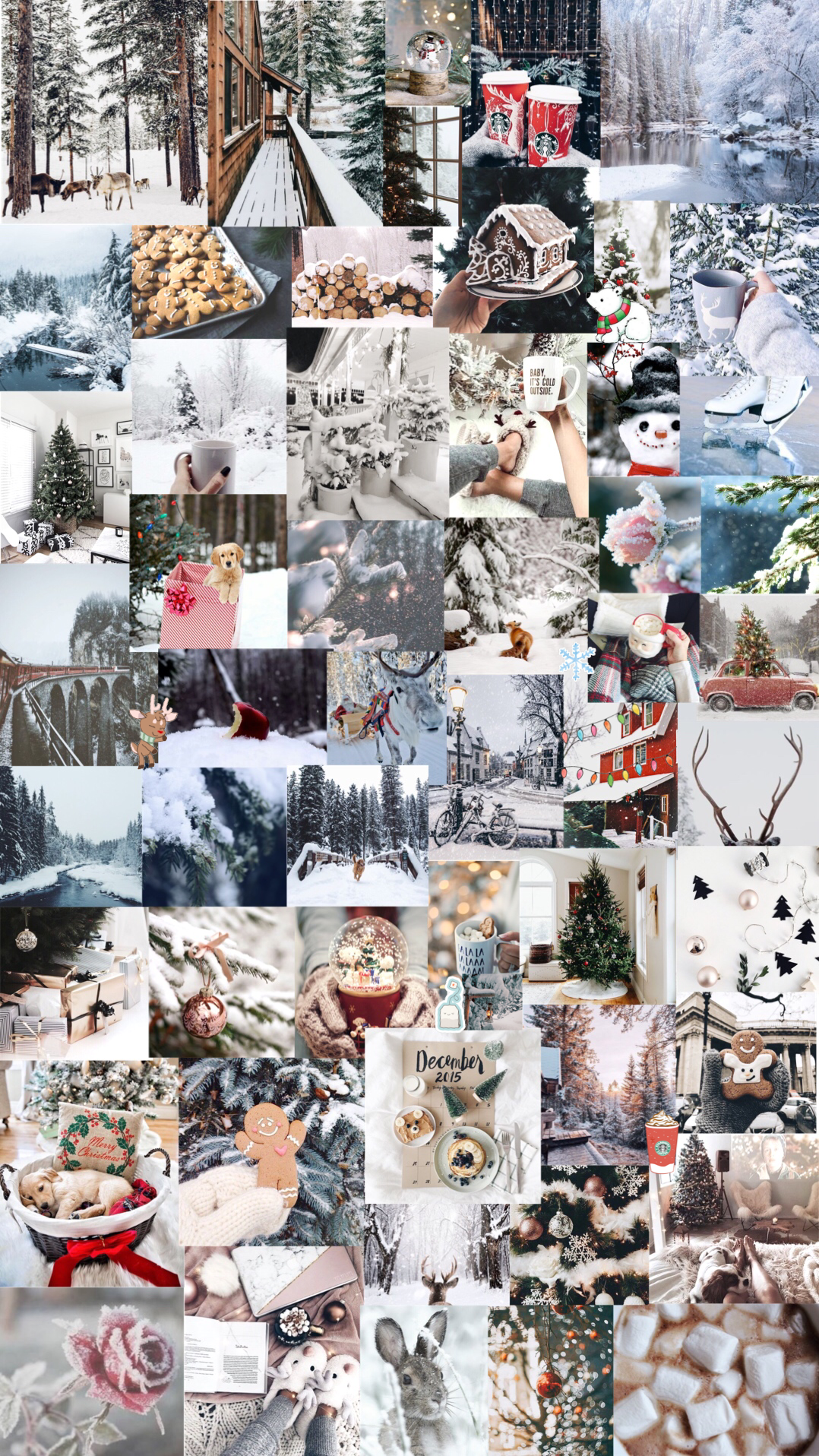 29+] Winter Aesthetic Collage Wallpapers - Wallpapersafari