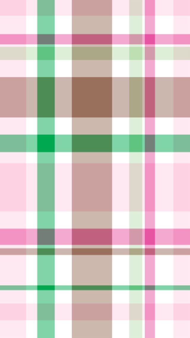 iPhone Wallpaper Pink And Green Preppy Plaid Pattern