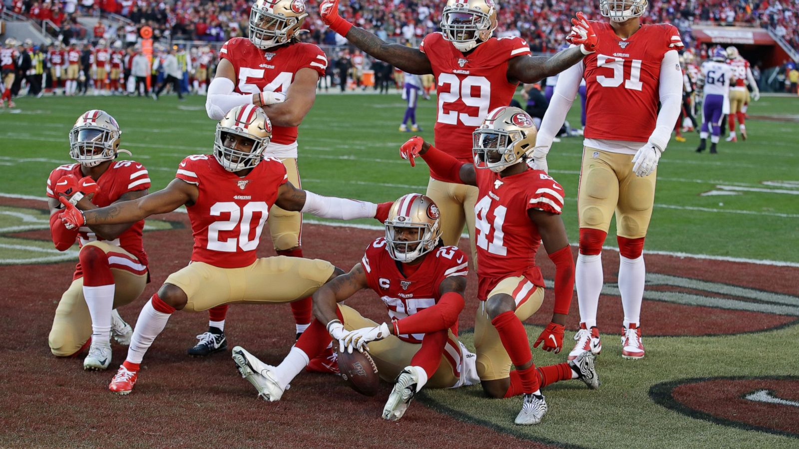 49ers Win 1st Playoff Game In Years Over Vikings Abc News