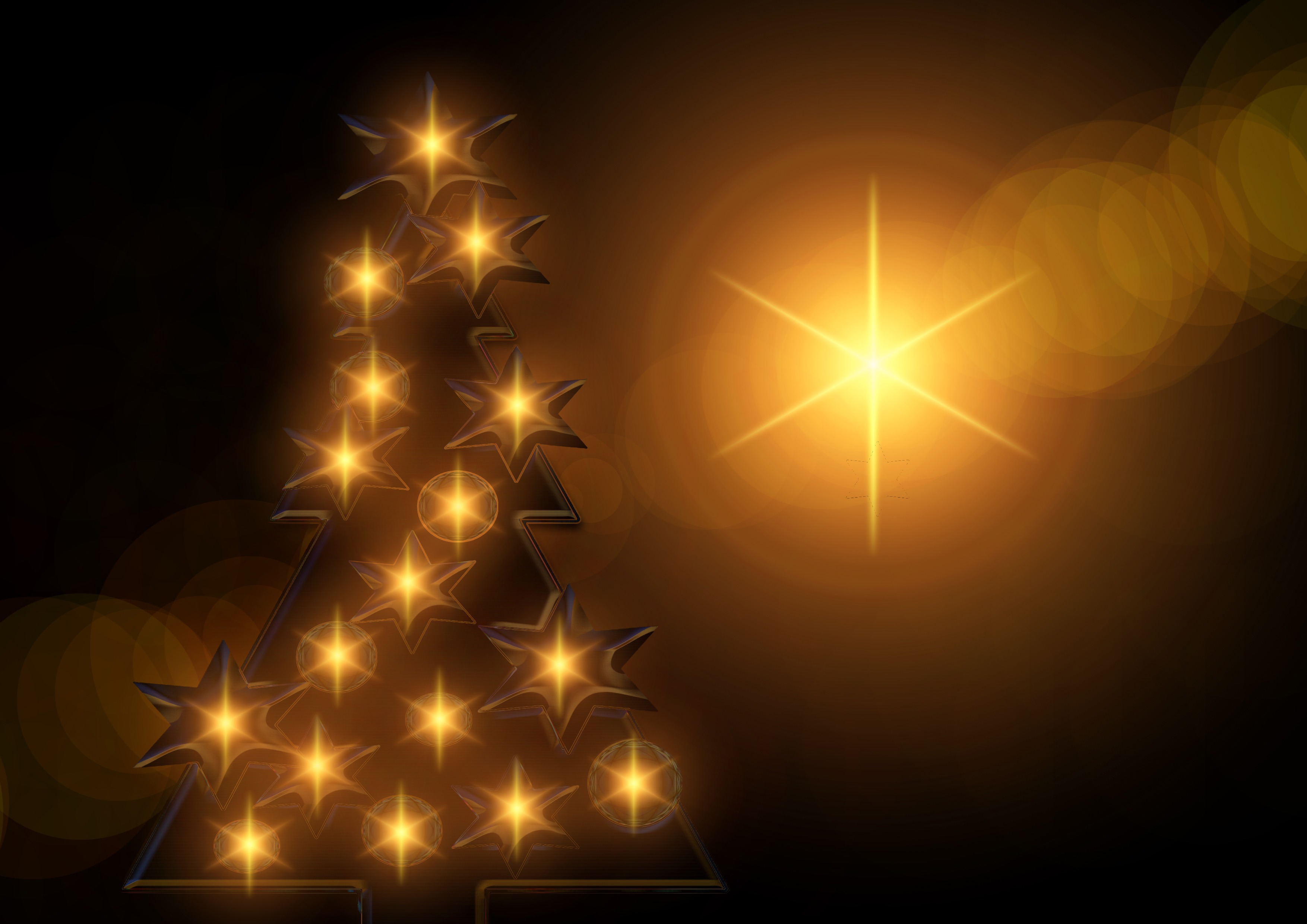 Stars At Xmas Background Image Cards Or Christmas